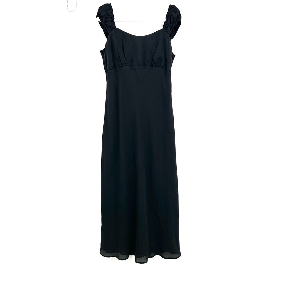 Abercrombie & Fitch retro y2k black maxi dress whimsigoth witchy empire waist XL
